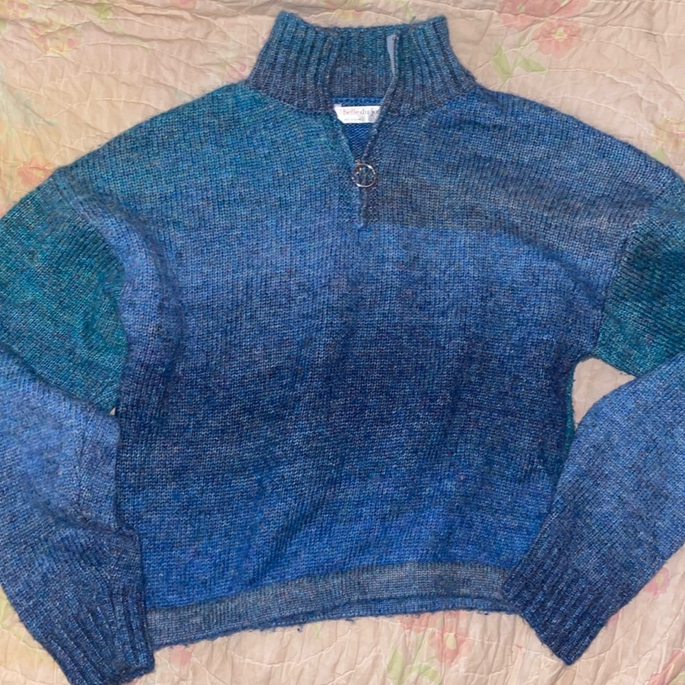 Belle De Jour quarter zip turtle sweater